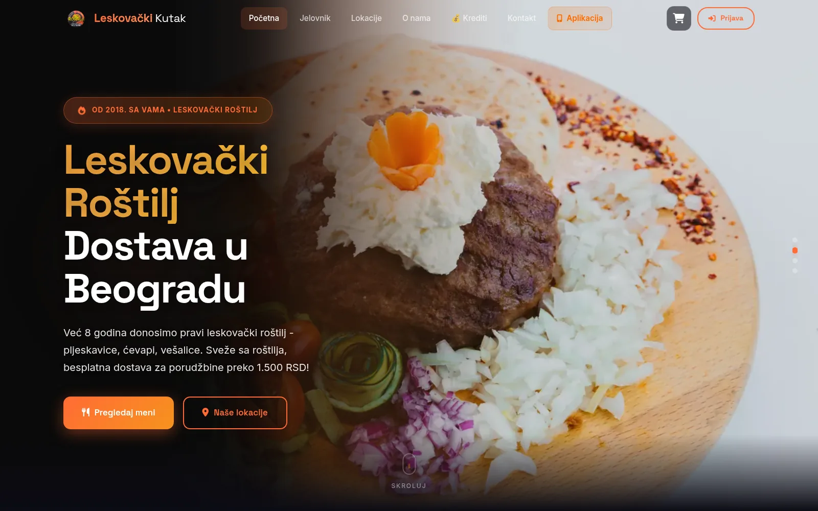Leskovački Kutak website homepage