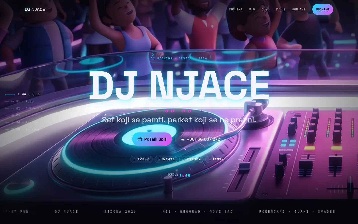 DJ Njace (sopstveni demo) — sajt