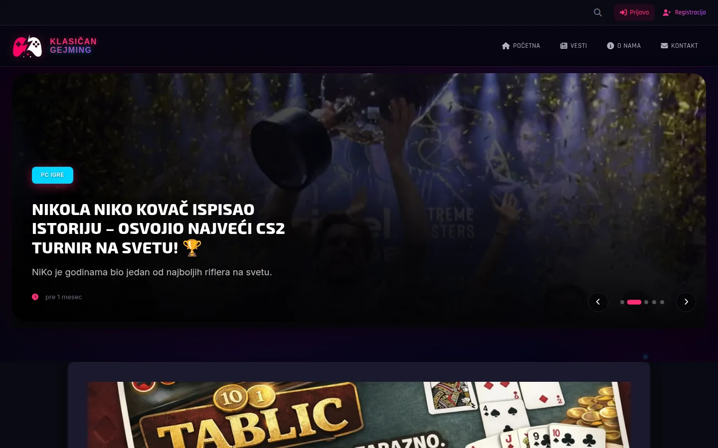 Klasičan Gejming — sajt