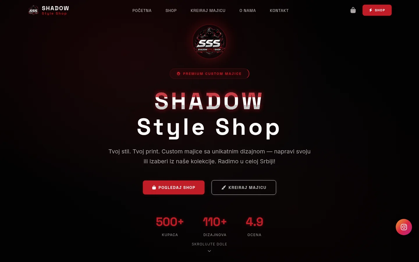 Shadow Style Shop — sajt